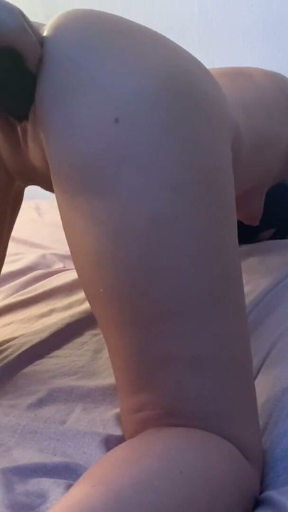 Crazywifeslut double fisted and fucked with a colossal dildo | Clip 1