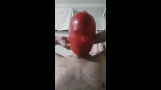 Atemspielballon rot wichsen