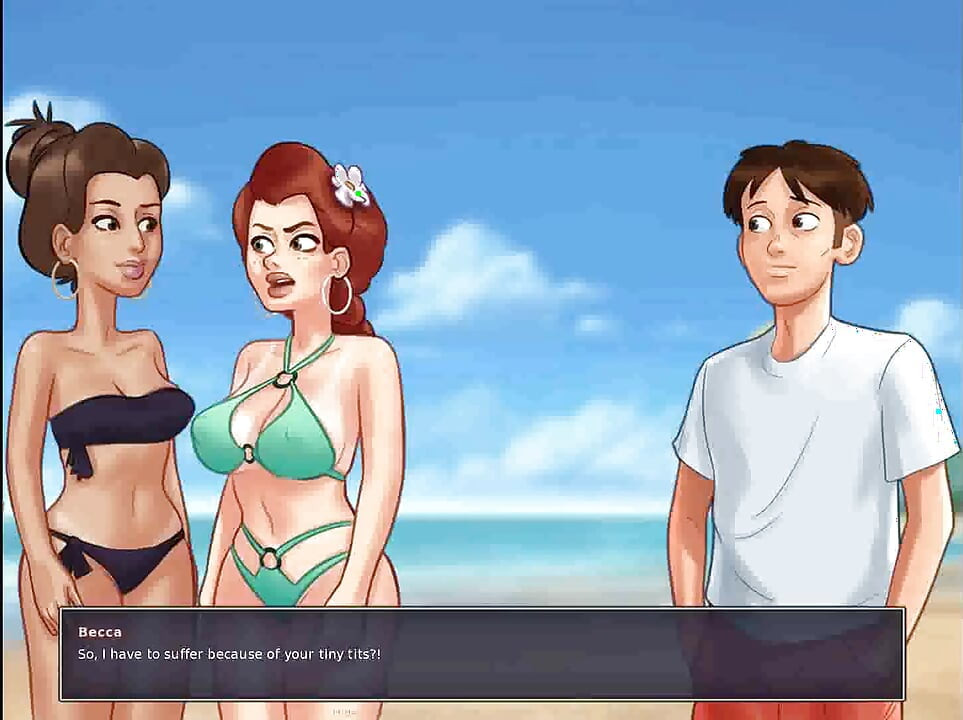 Summertime saga: college boobs competition at the beach ep 204