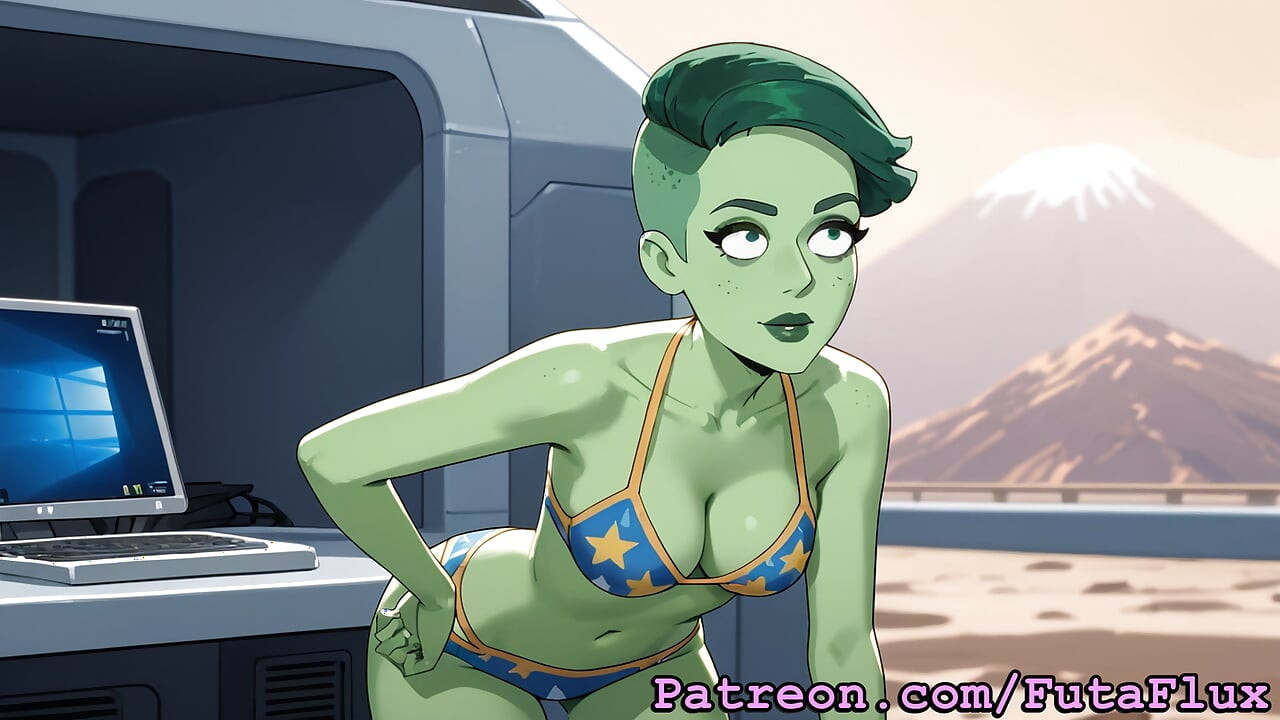 Futanari D'Vana Tendi จาก Star Trek ช่วยตัวเองและดูดควยตัวเอง