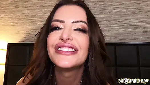 BadFamilyPOV - busty MILF sucks and fucks her step son to maintain her lies