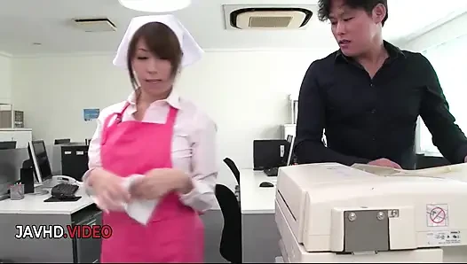 Kinky JAV Star Chihiro Akino Stuns With Her Unique Asian Blowjob Skills