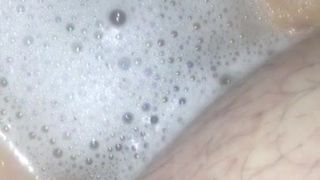 German Chubby Men bathing his tiny cock