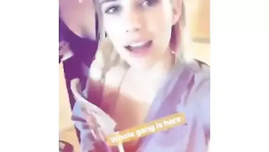 Emma Roberts and friends in hotel lobby