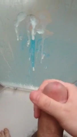 Cumming in the shower