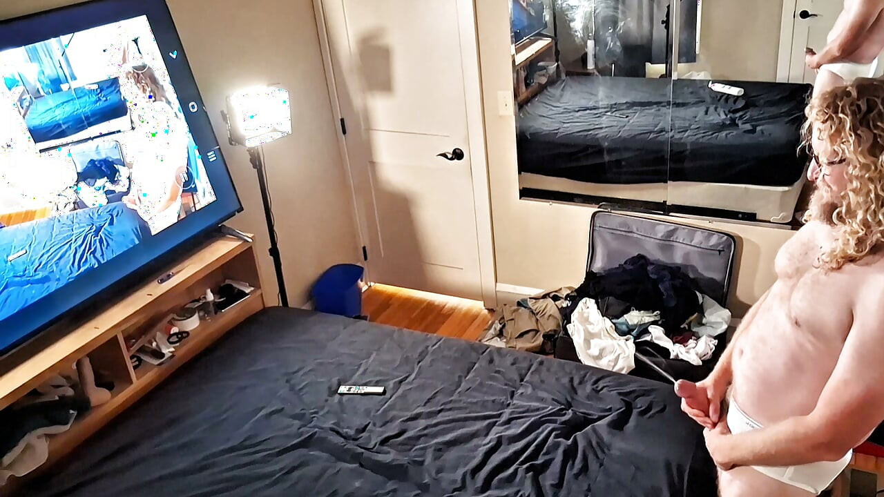 Colossal-Size Cumshot Across Bed from my Thick Cock