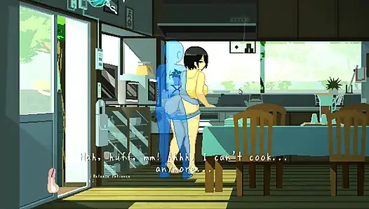 Хентай игра - дикий летний секс грудастой женщины в деревне