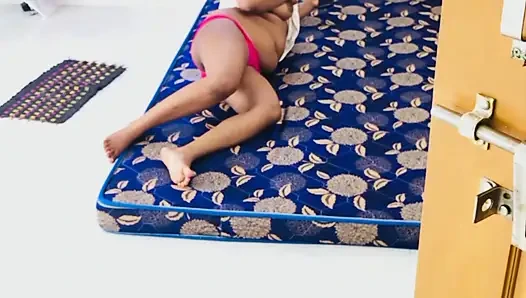 Bangladeshi stepmother was lying naked in her room in the heat but the door was open