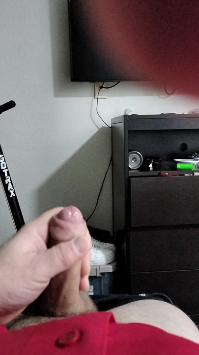 my uncut big cock ready to explode