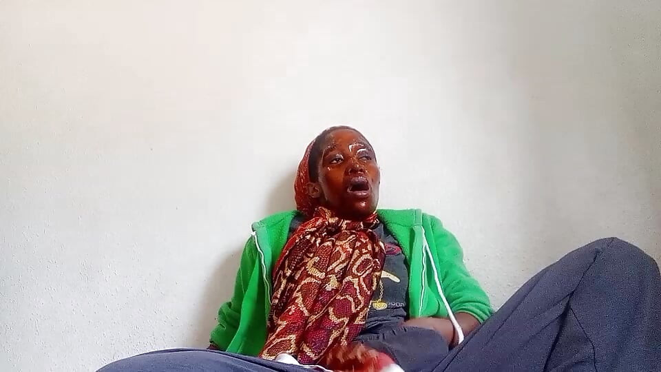 Solo wild woman masturbate while she is locked in her room