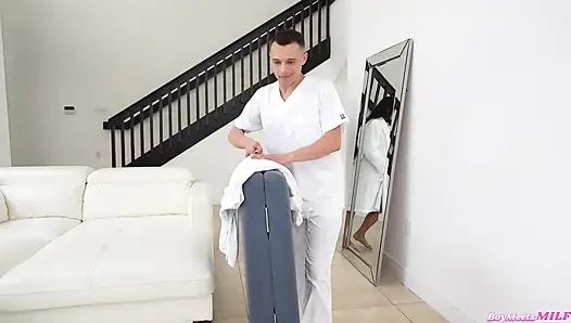 Esperanza Gomez Hires a Young Massage Therapist and Has Sex with Him