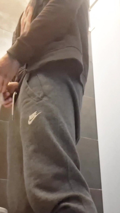 Risky masturbation in a public bathroom - Sexy guy | Clip 1