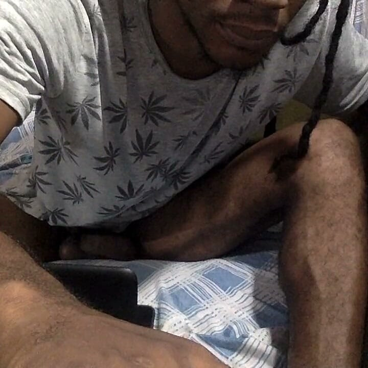 Caught Black Sexy Boy Masterbating