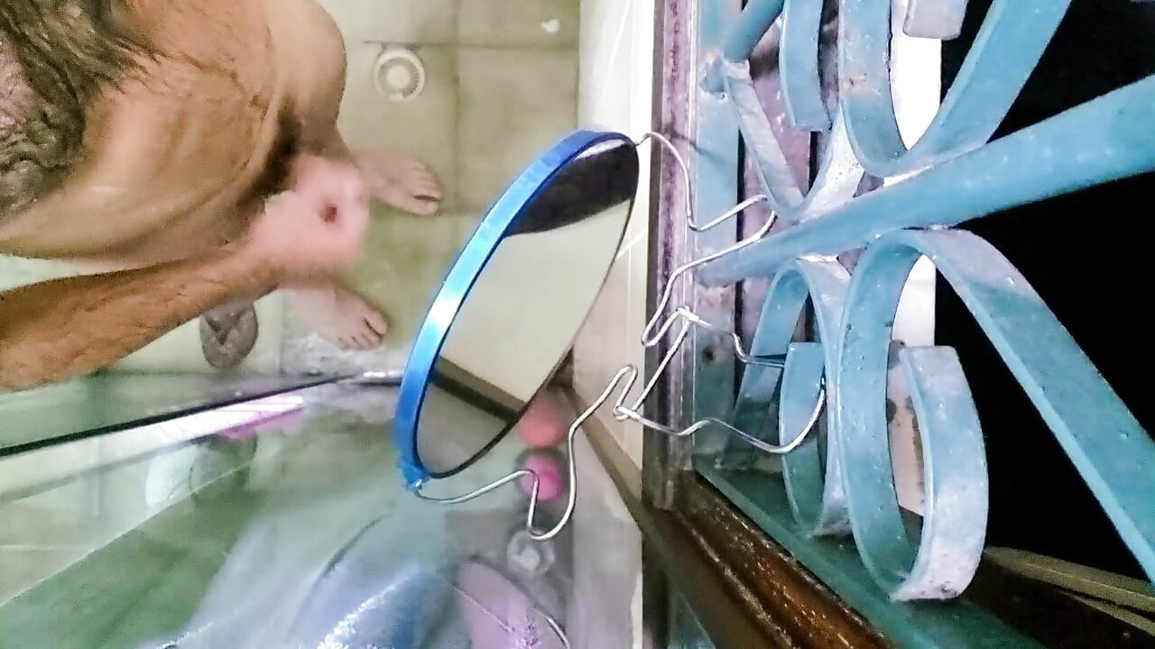 Furry is caught cumming in the company bathroom, smeared the floor with cum!