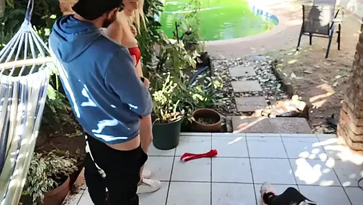 Spaß draußen, ehefrau teilen