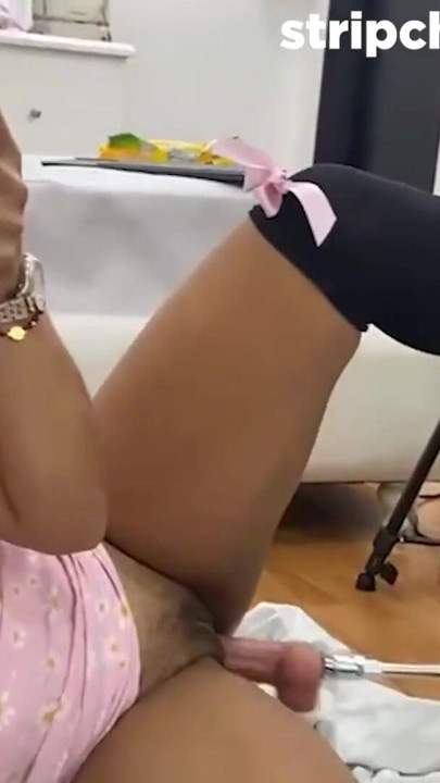Sexy Girl in Stockings Takes Deep Machine Strokes - Alika_key | Clip 1