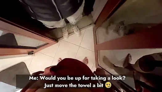 Cewek pengantar barang ini pamer sekilas!