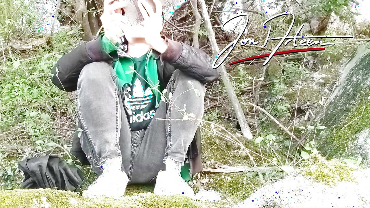 What happens behind the scenes after filming a gay twink’s massive outdoor precum cum ejaculation Cleanup & admiring the scenery