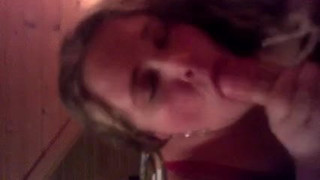 Slutty BBW Deepthroats Huge Cock & Gives Sloppy Blowjob