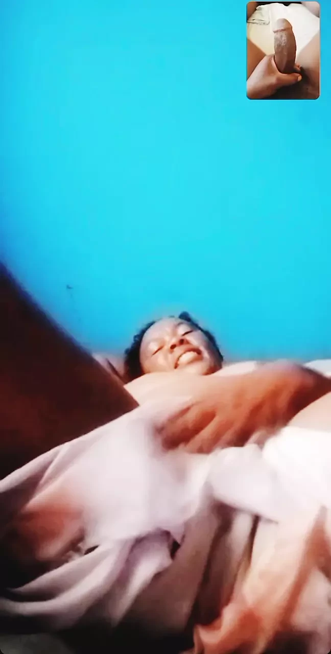 Horny stepmama masturbating on video call