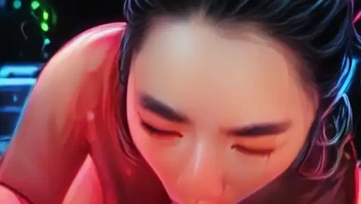 Gerçek hayattaki anime kız arkadaş büyük zenci yarağını emiyor - bakış açısı oral dölleme ile sakso