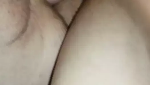 Handjob from wife while she getting dildo