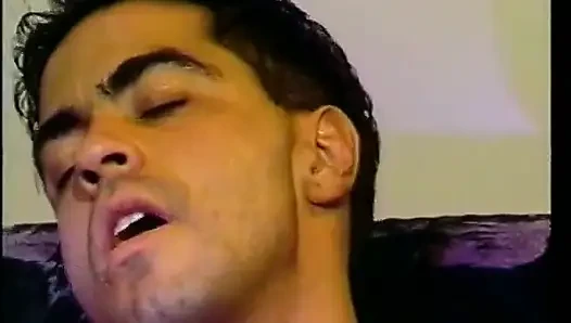 Hungry cougar with natural tits can handle two studs at the same time