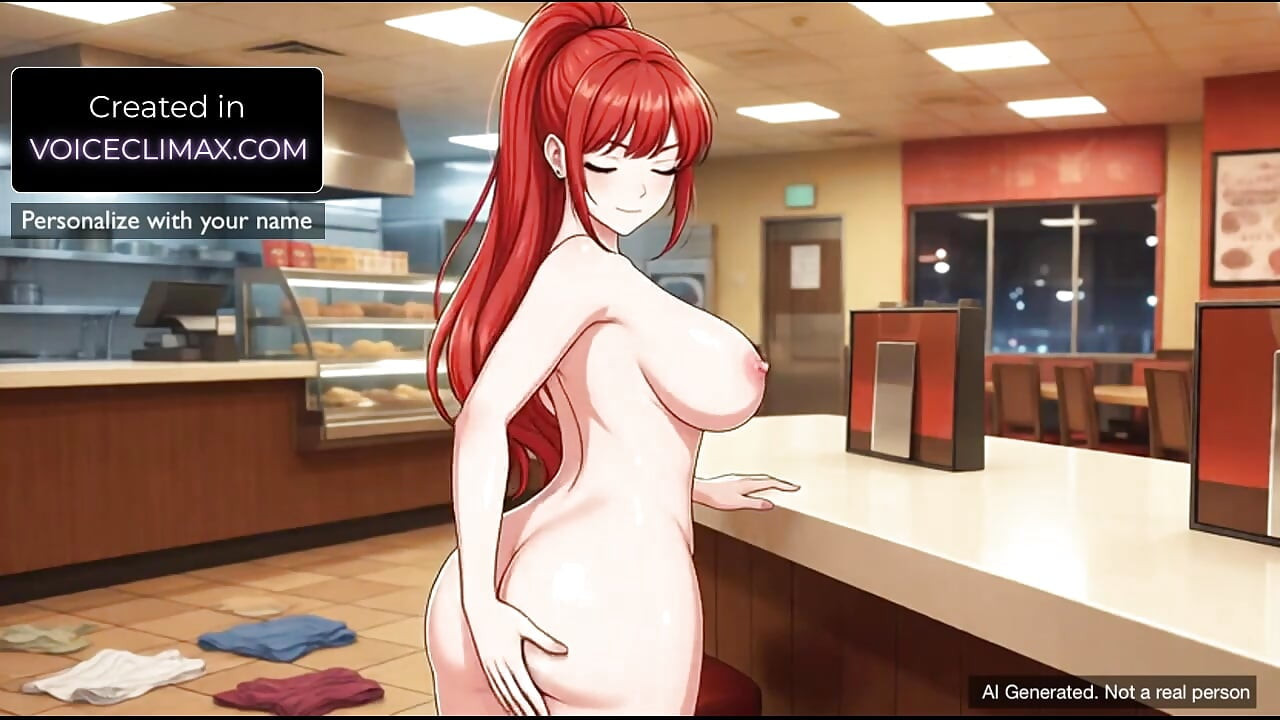 Fast food tezgahında çalışan kadın buharlı mastürbasyon talimatlarıyla beni baştan çıkarıyor - f4m joi animasyonlu