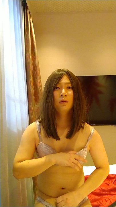 Japanese crossdresses masturbate | Clip 1