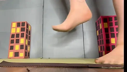 Mayors Giantess Assistant Destroys City