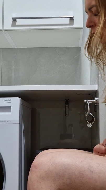 Toilet Slave Licks My Stinky and Dirty Anus and Pussy After the Toilet