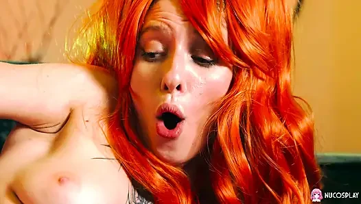 Naughty redhead slut Stella Bliss is fucked by a hard cock.