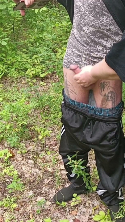 A friend sucks my dick in a public park and swallows hot cum | Clip 1