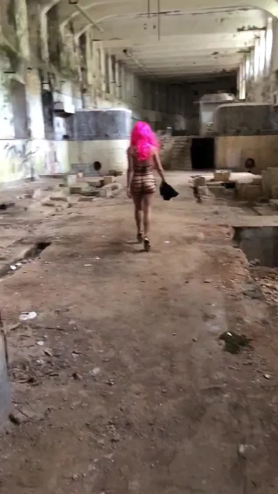 In the abandoned building looking for something