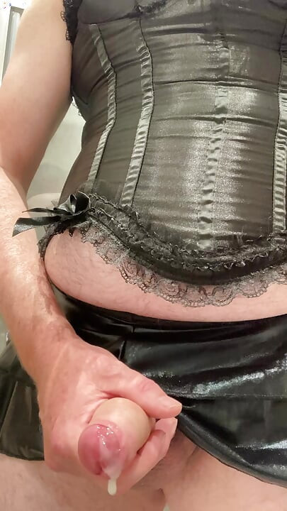 Mini skirt and corset