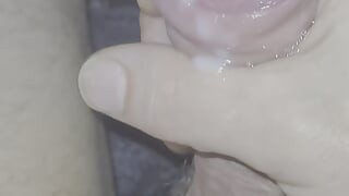 Playing with my big cock