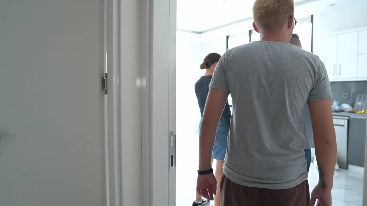 Husband Cuckold , watch his wife get fucked from behind!