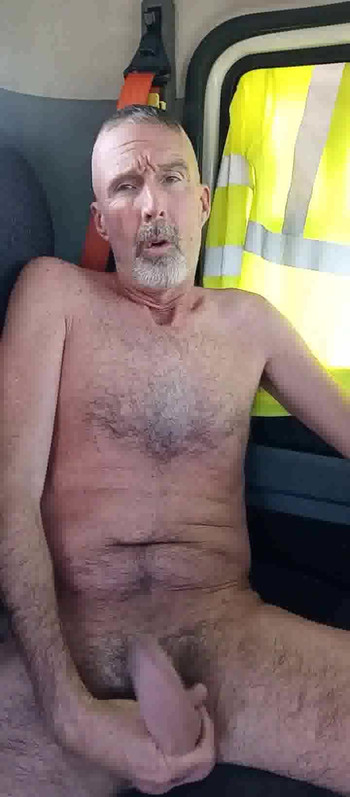 Captivating moment from "risky naked cum in truck side of road"