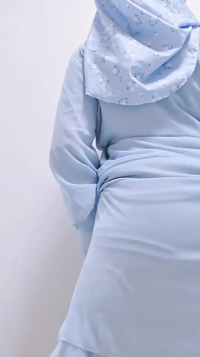 POV: Hijabi Girl With Elegant Blue Abaya Tease | Clip 1