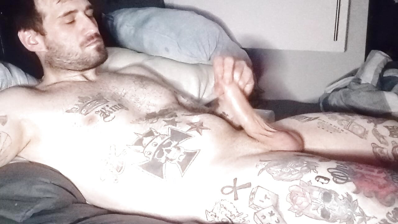Hot guy rubbing his cock so nicely