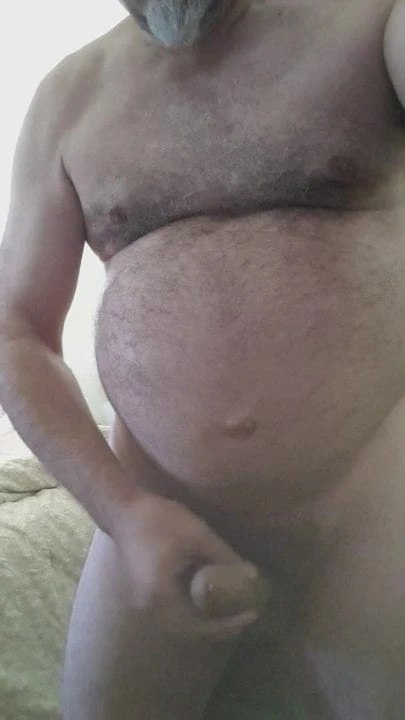 Bear Daddy Masturbates to a creamy happy ending