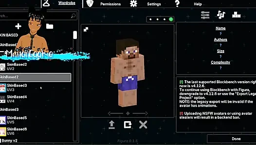 Minecraft Figura - Trying out some new models like this sexy Woman with bunny ears