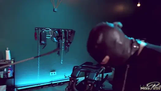 Miss Paris Dominates Her Slave,throat Fucking with the Butt Plug