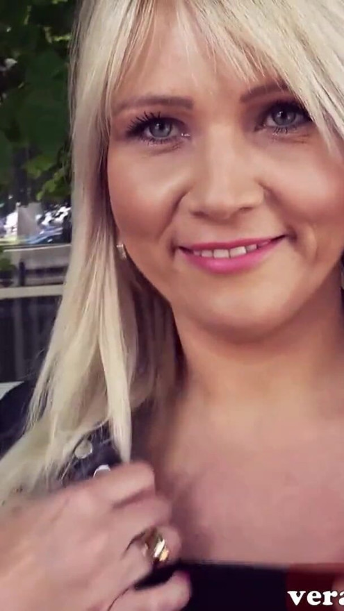 German chubby blonde milf picked up and fucked public | Clip 1