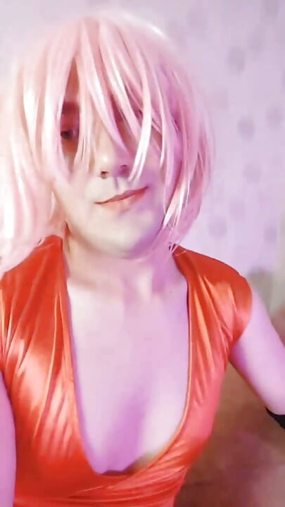 Red Dressed White Skin Slutty Sissy