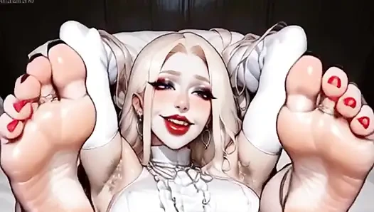 Clouse-up on Her Delicate Feet and Her Little Ass Being Destroyed by a Big Dick.. Animation Hentai Trans.