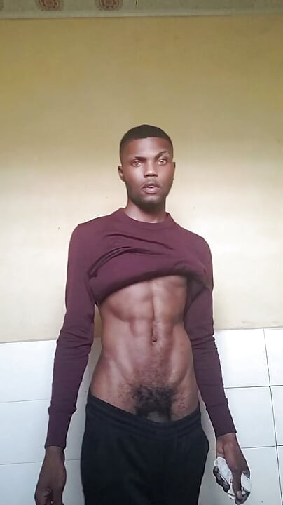 Sexy black print Dick showcase his dick at work
