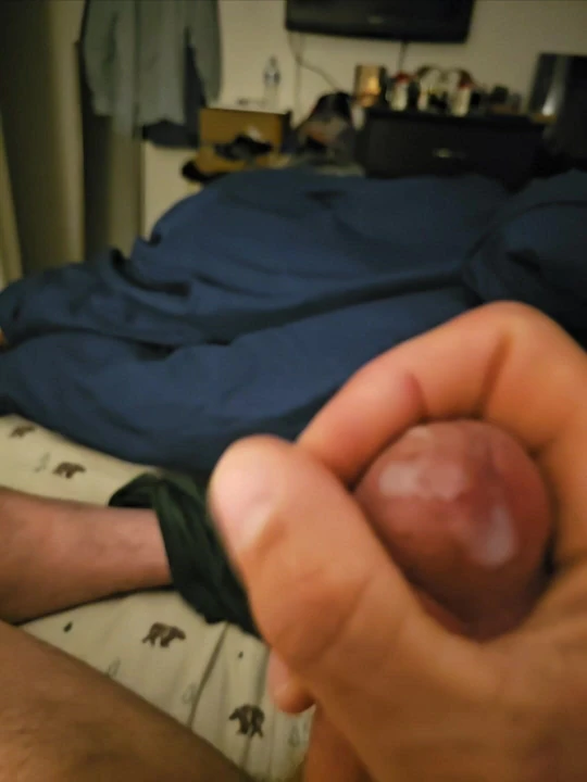 Jack off cum shot