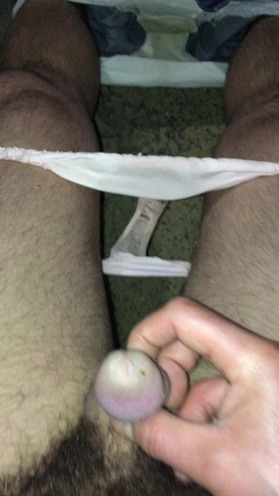 Naked pissing into my panties
