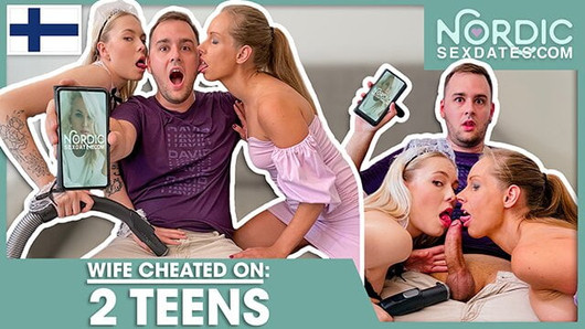 Finnischer Porno: EHERFRAU MIT diesen ZWEI TEENS BETROGEN: MIMI CICA + KINUSKI KAKKU - NORDICSEXDATES.com